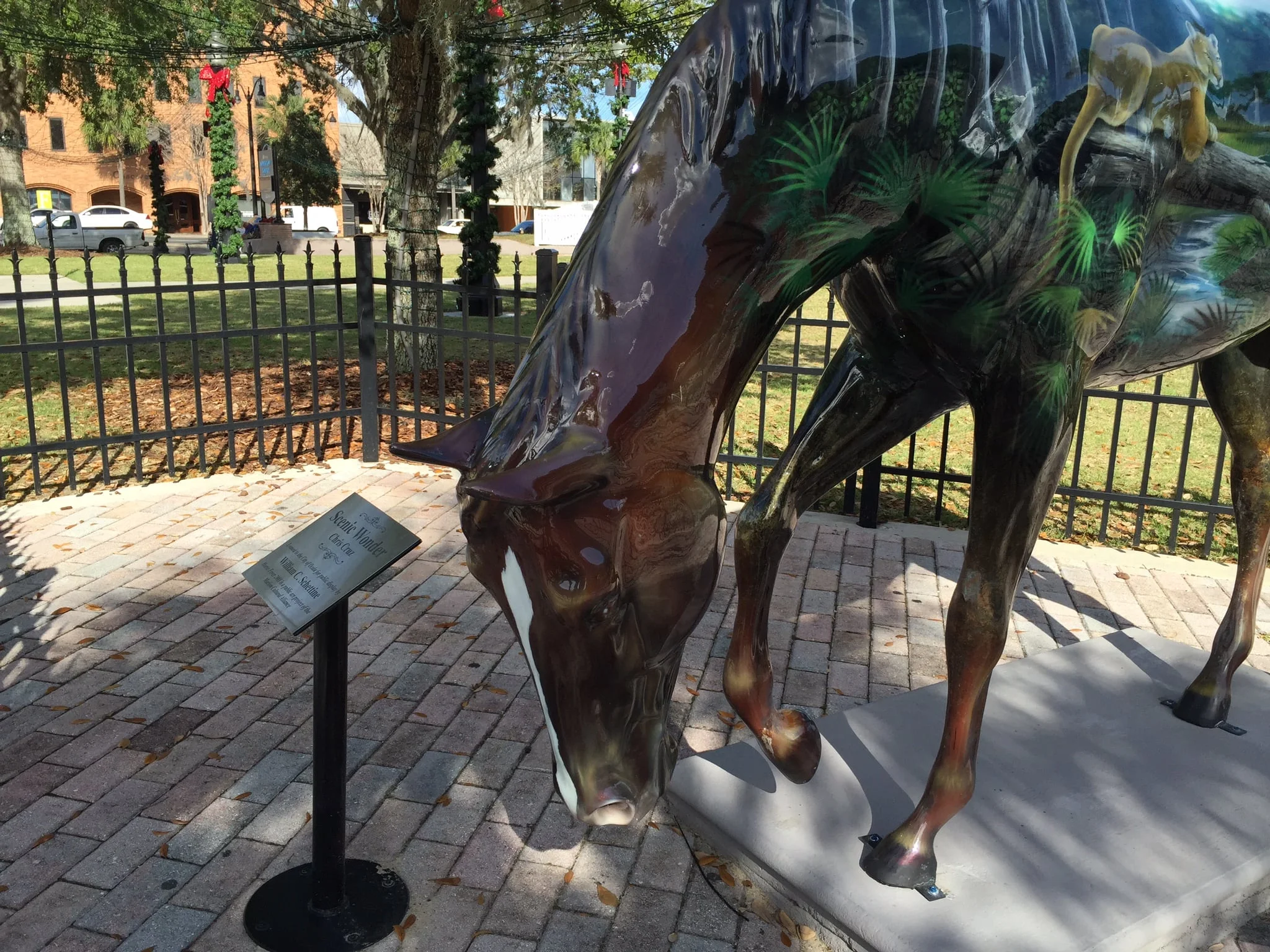Speaking of horses, we came across several of these in the town square of Ocala, FL. This was definitely horse country. The variety of art used on this livestock reminded me of the Sturgeons on the Bay event produced annually in Sturgeon Bay. We all have significant symbols that speak to our part of the country!