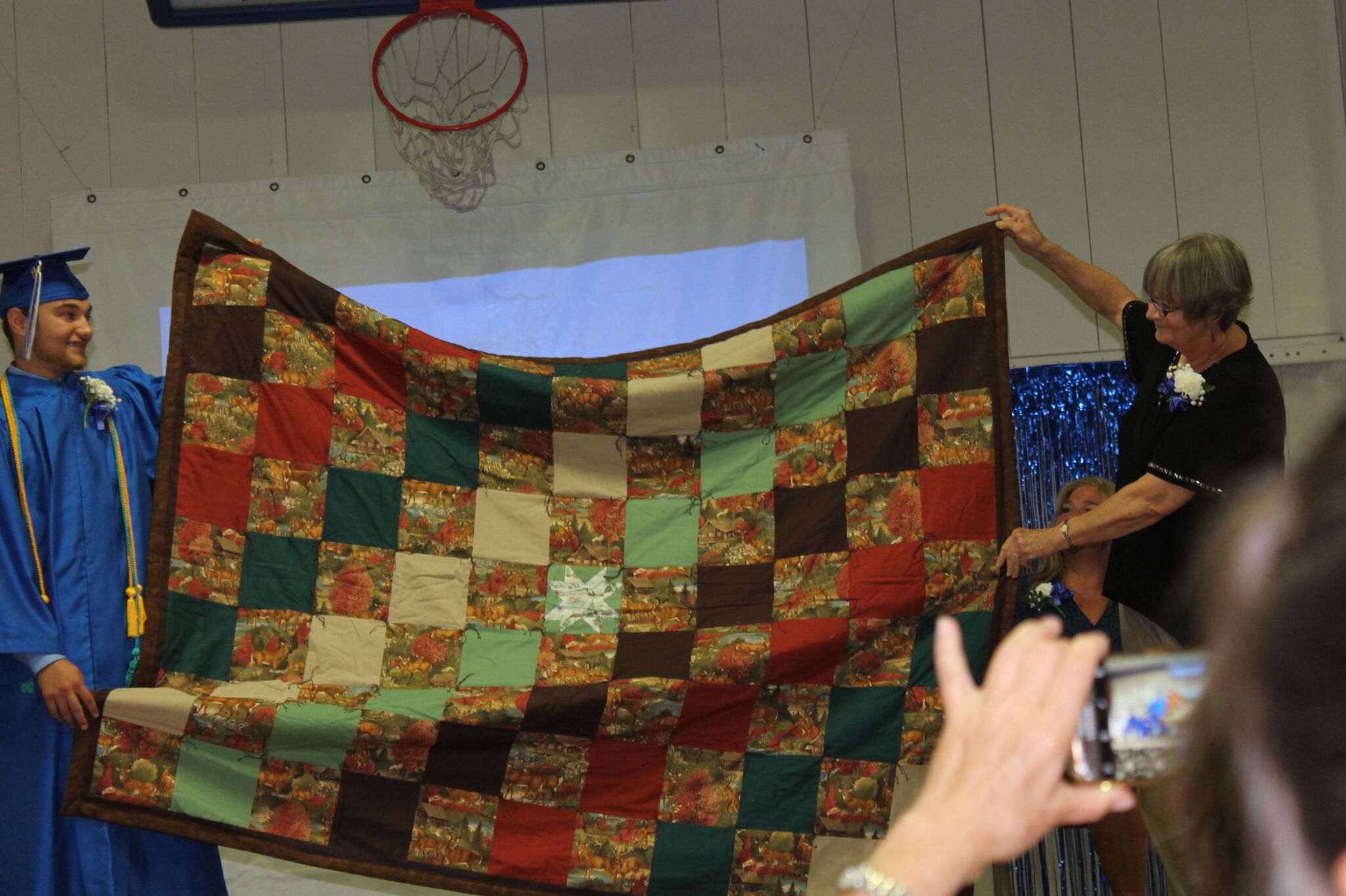 Alex with his quilt (Ann Rose Photo)