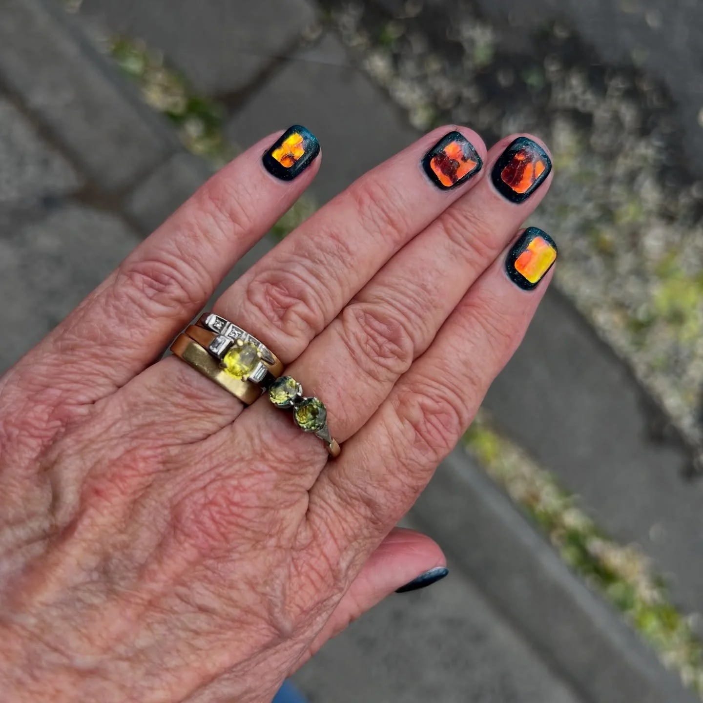 My Mother in Law was told she was too old for dark coloured nail polish, do you think age should play a role in what colours we choose to wear and how we present? 
I personally think we should choose what makes us feel confident, what reflect our ide