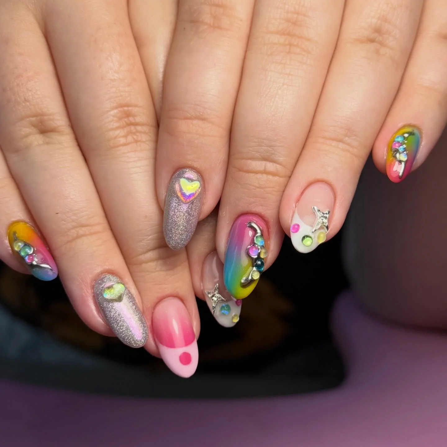 Nail techs can be the worst clients, this one is alright 😉 @grannytalons 
To book something similar add level 4 nail art to your gel manicure of choice.