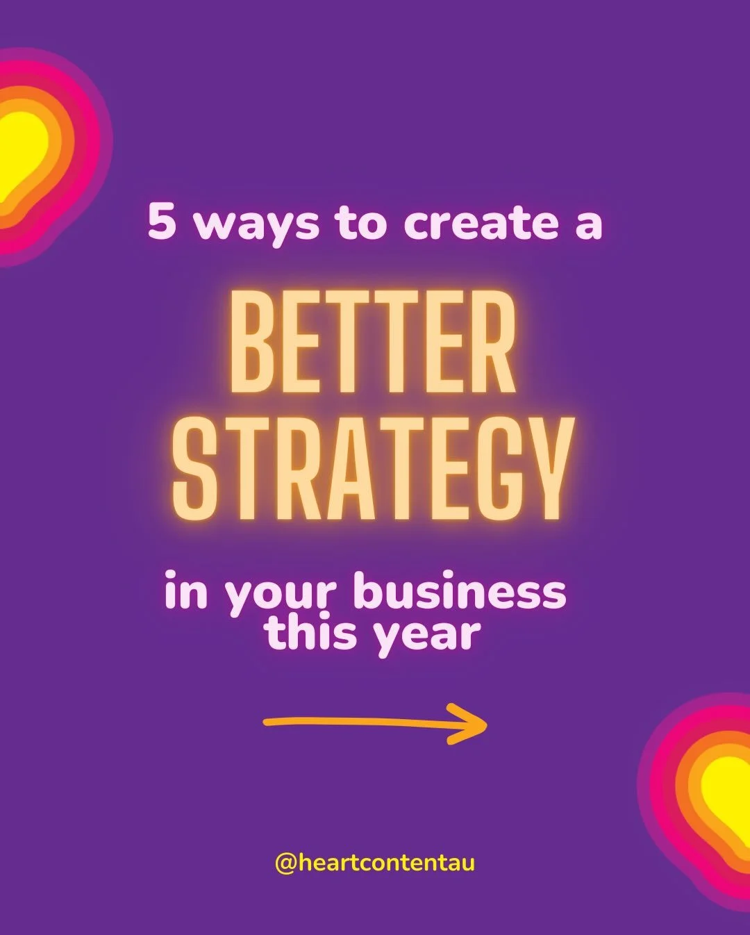 Here are 5 ways you can create a better strategy in your business this year.

1️⃣ Don&rsquo;t do strategy alone
When you find others to do strategy with (especially people who understand what it&rsquo;s like to be in small business, and who have your