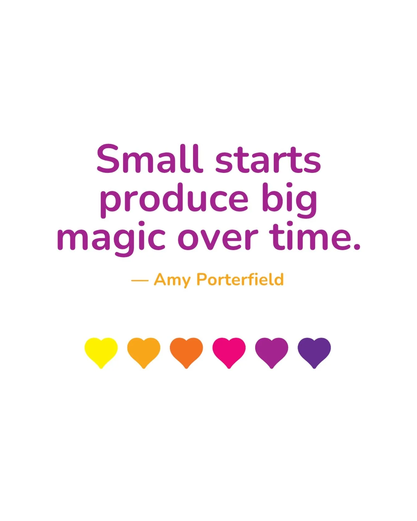 I&rsquo;ve been reminded recently that overnight success rarely happens overnight.

I mean, I know this. But it helps occasionally to be reminded that it&rsquo;s a journey.

And that starting small is a perfectly great way to start.

In fact, it&rsqu