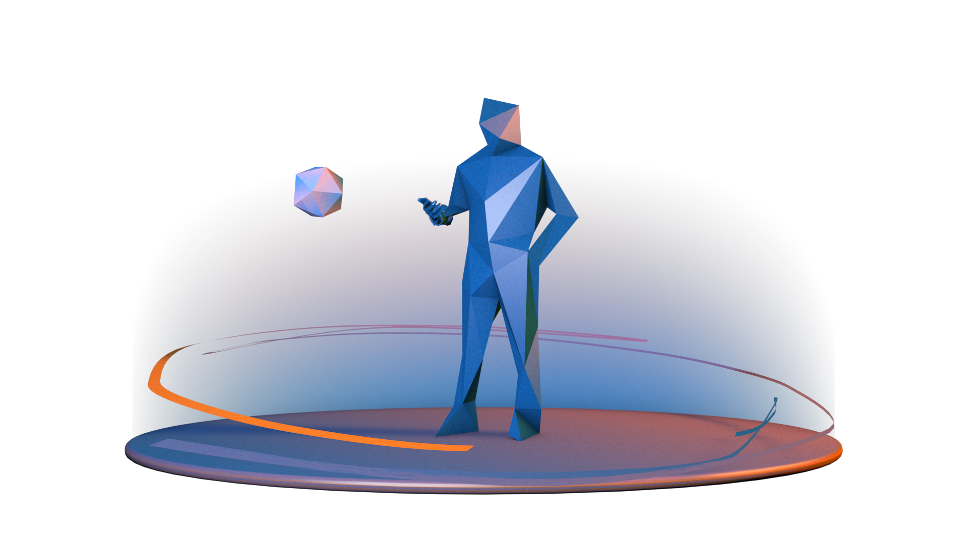  3D sketch of an embodied instructor 