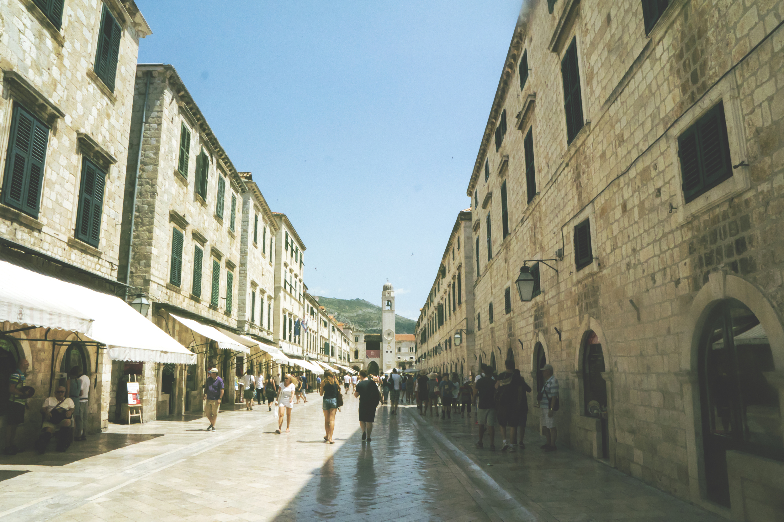 Placa or Stradun street. One of the main streets of the old town.