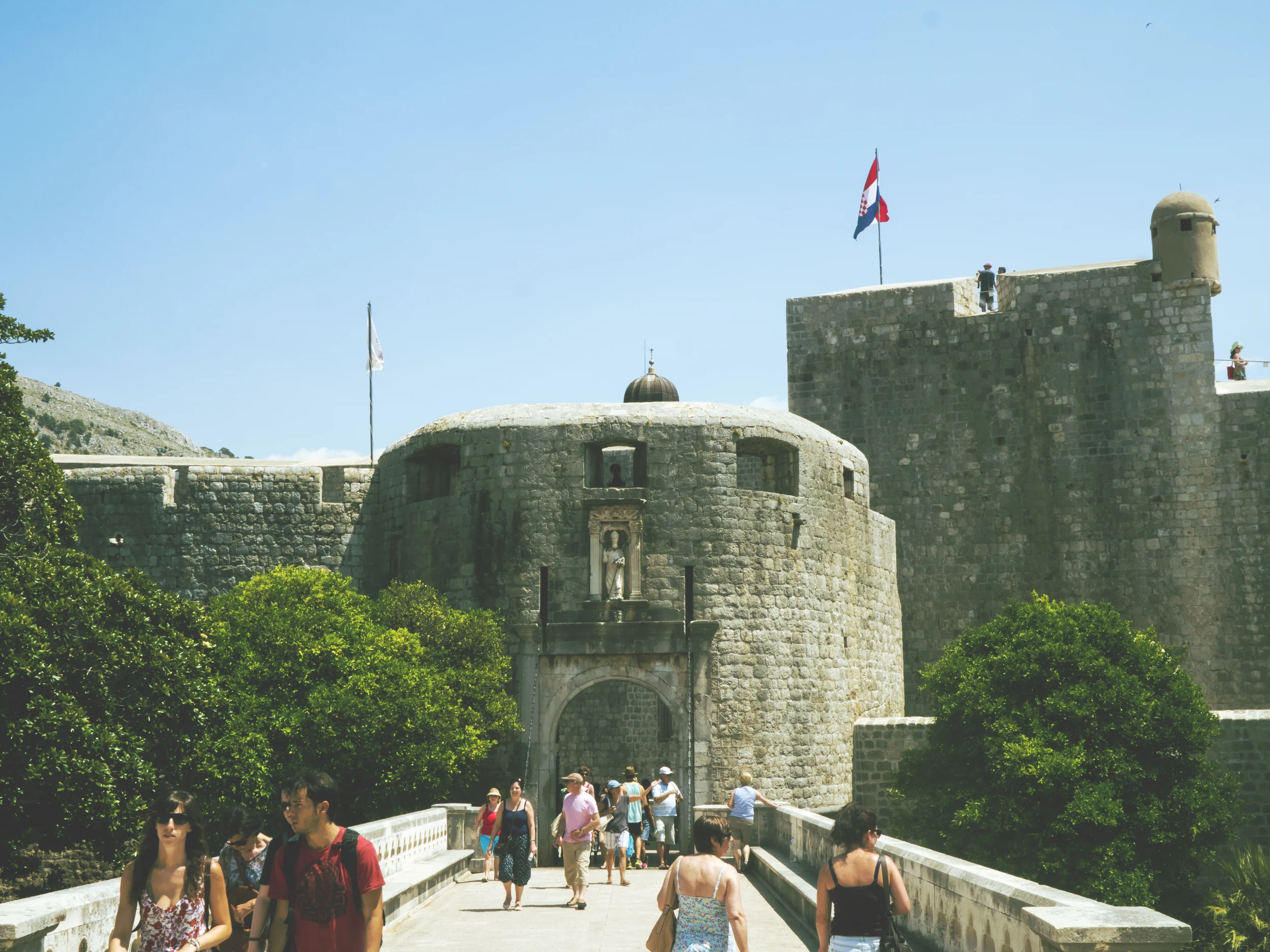 La entrada principal a la ciudad vieja de Dubrovnik,