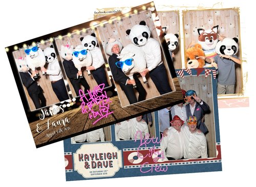 Photo booth hire customised strips for nottingham