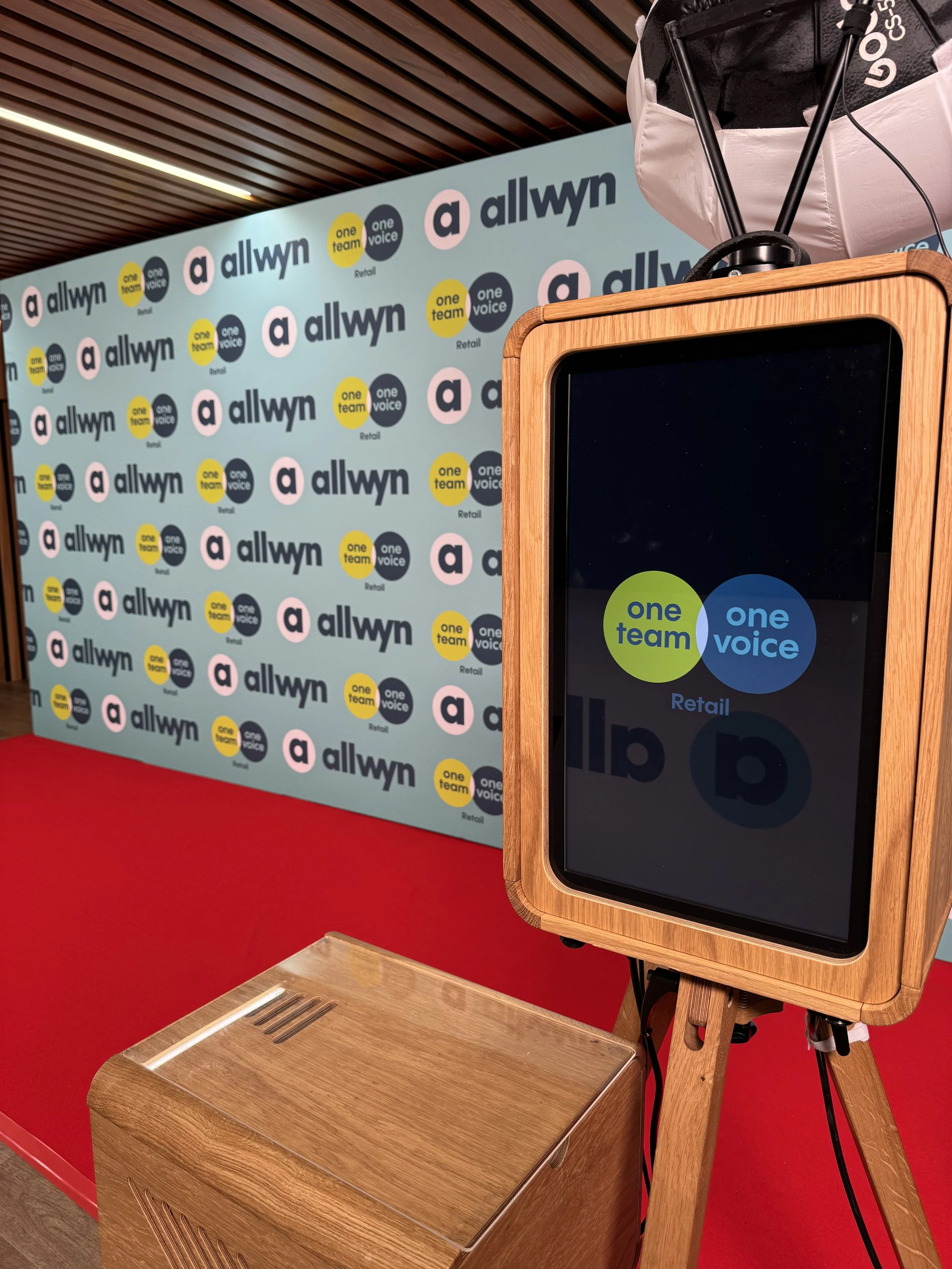 Retro photo booth at lottery event