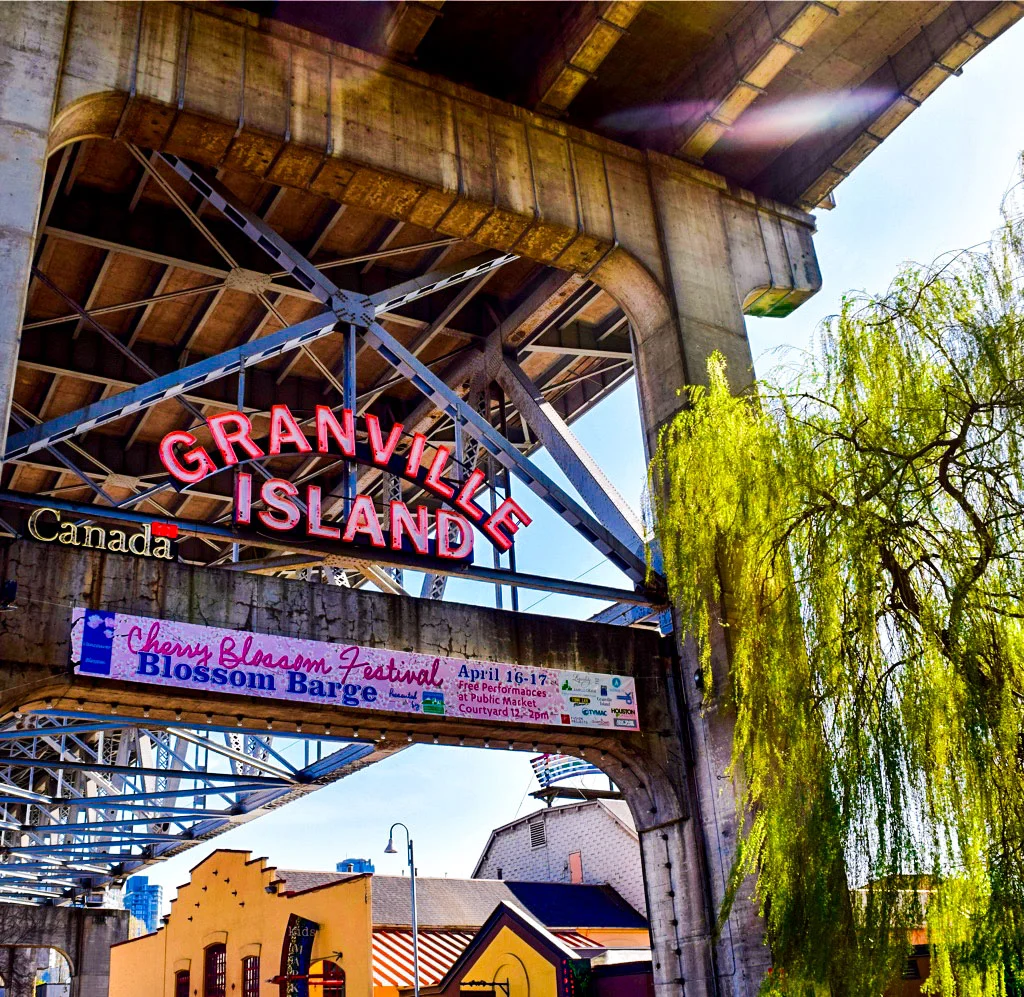 Granville Island with Vancouver's number one indoor market for artisan food and drink. Under the Granville St bridge.