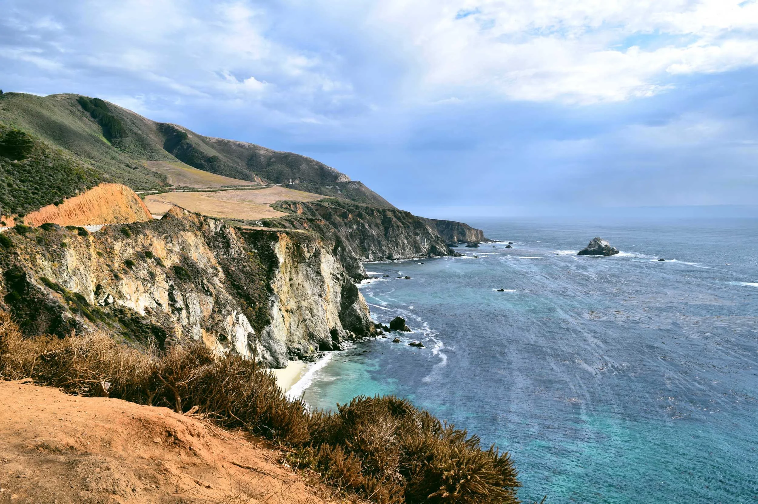 Dramatic views taken driving through Big Sur on the Pacific Coast Highway. California, USA.