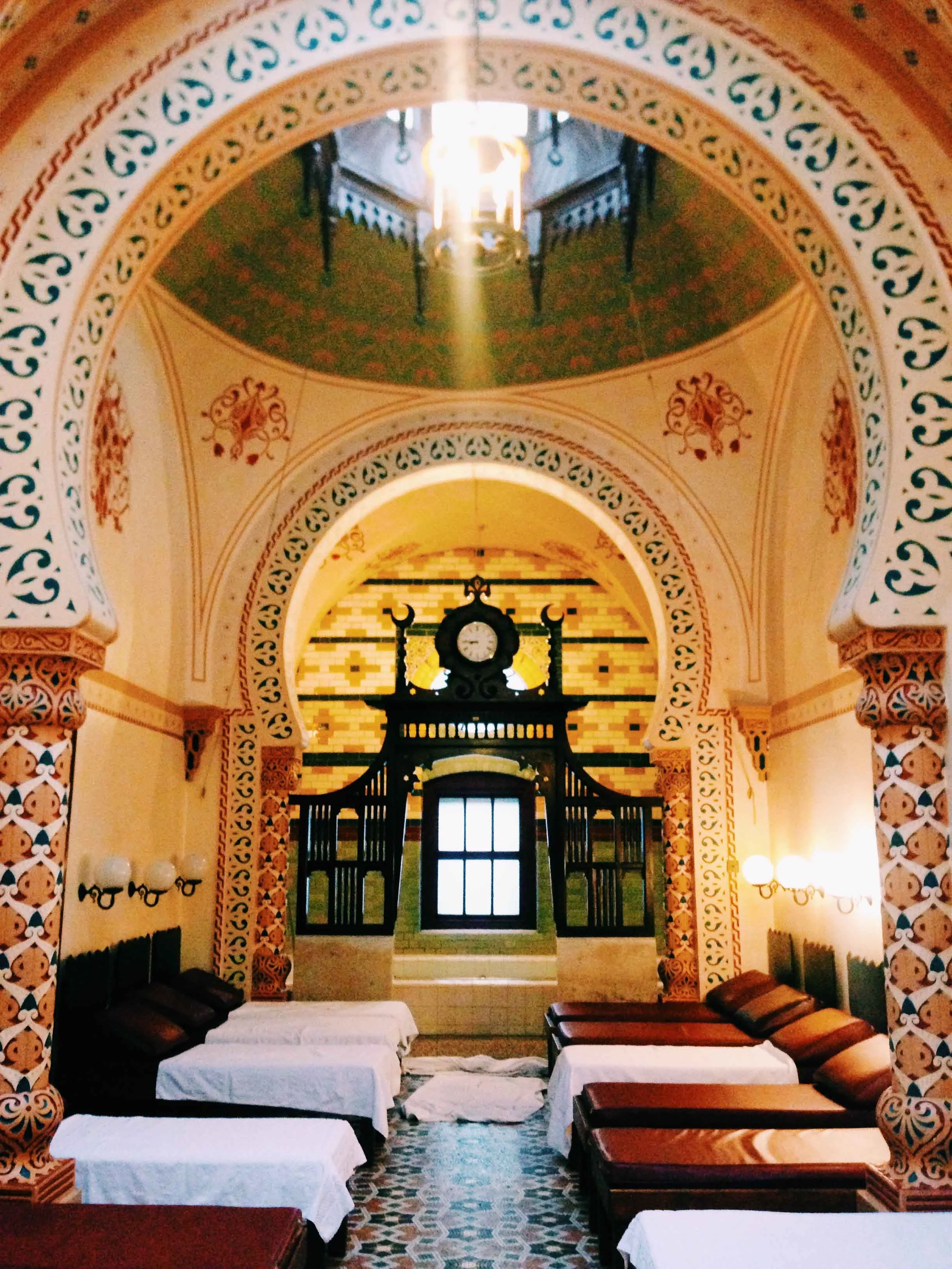The ornate Turkish Baths in Harrogate, North Yorkshire, England.