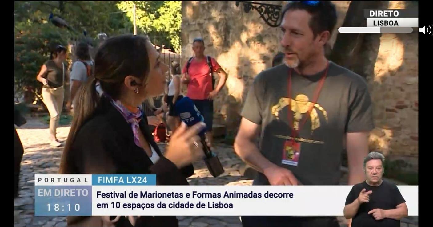 A rare moment in the limelight for me with a live TV interview in Lisbon for #fimfa24