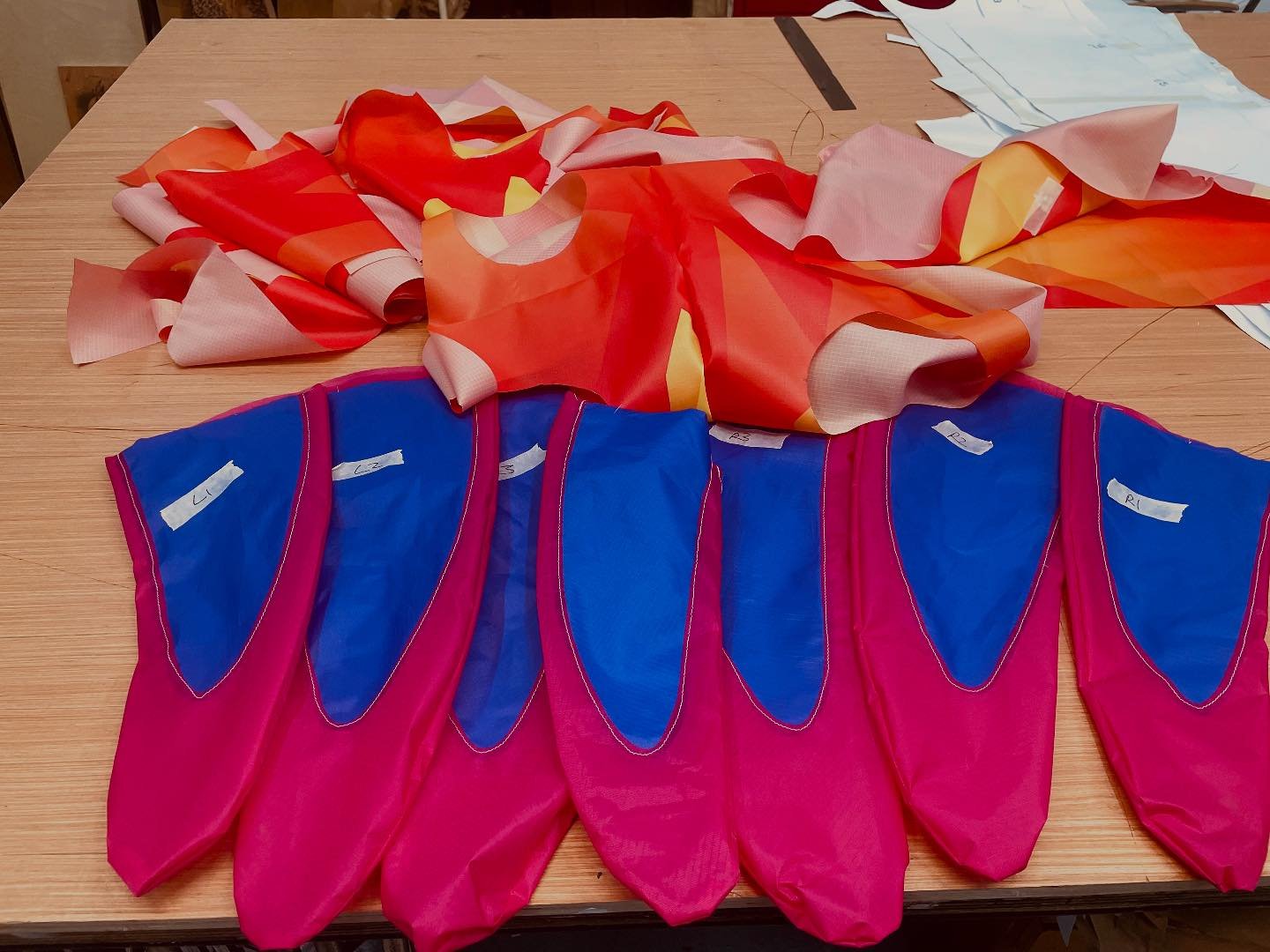 New forms and colours in a rather chilly workshop this morning