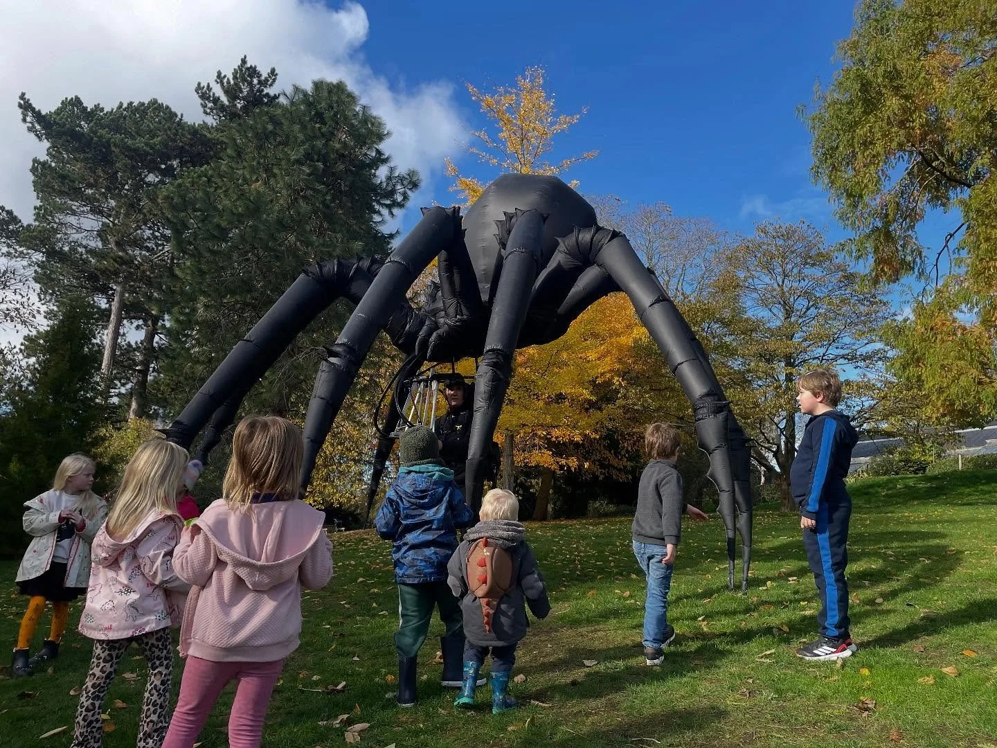 Great day at @bhambotanicalgardens today for @outdoorplacesunusualspaces. We are her through until Thursday for a spider themed #halloween show. @oliversmartstudio at the controls