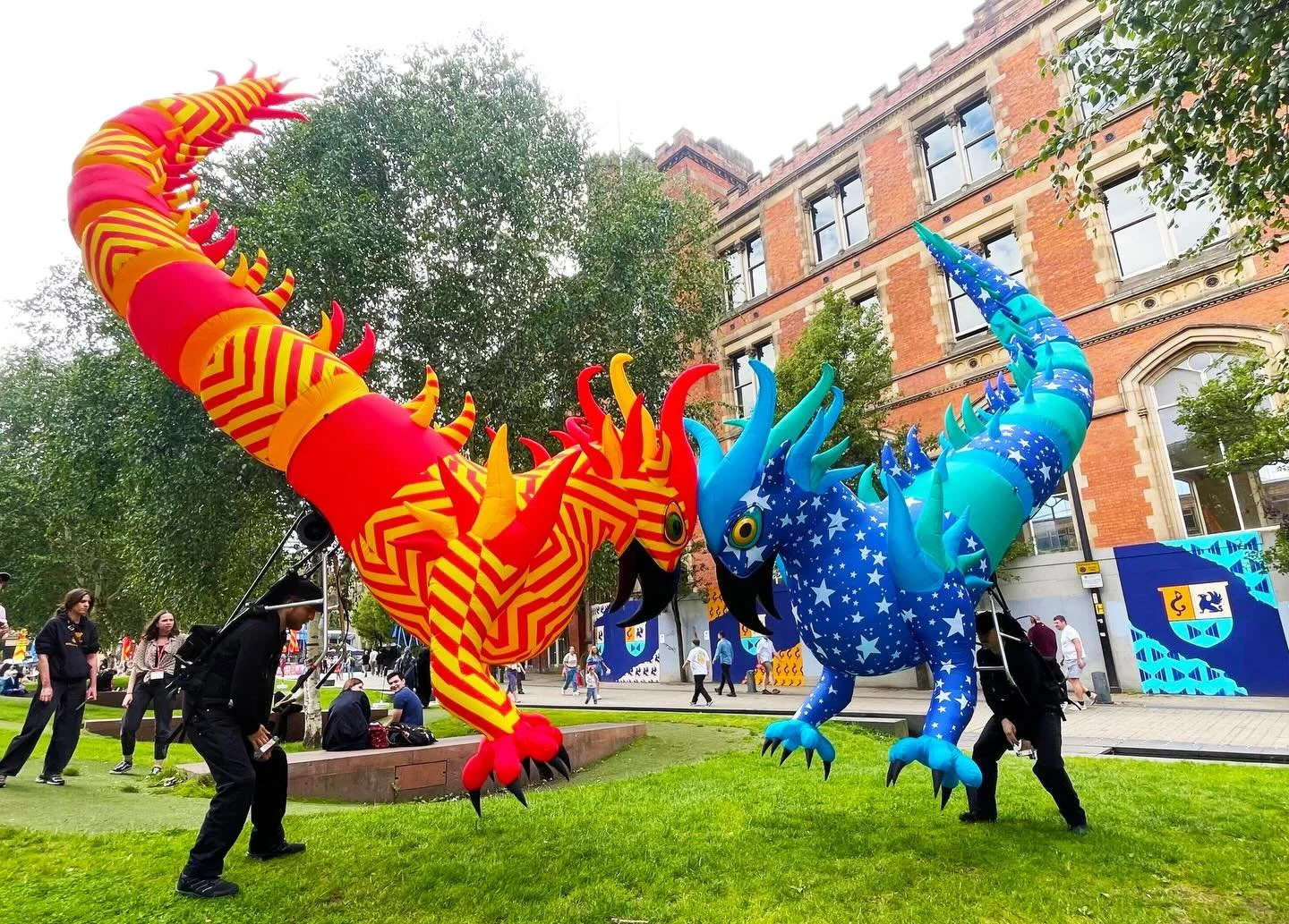 Lovely shot of the #griffins we made for @walktheplankarts for #manchesterdayparade last summer.
