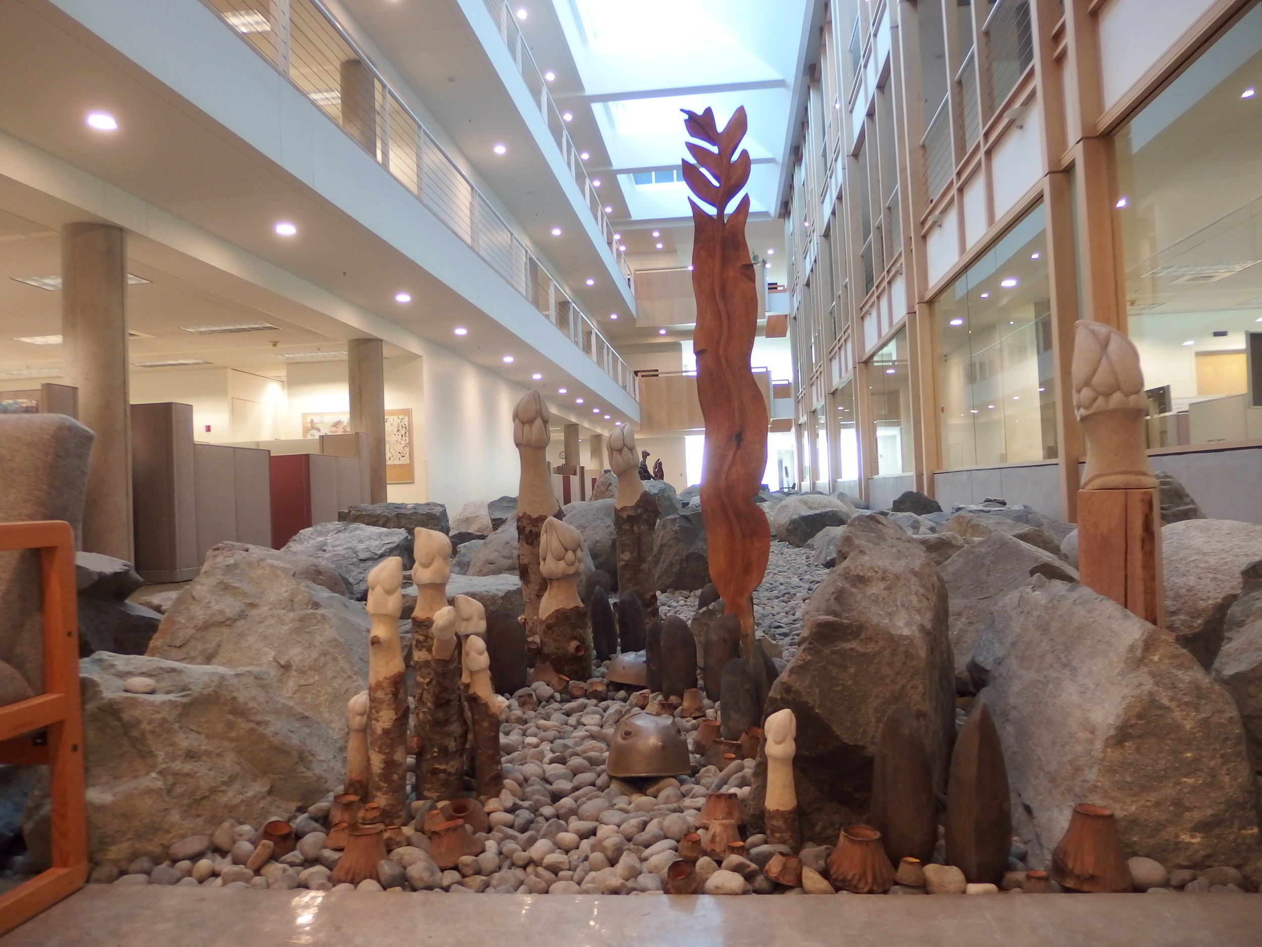 The atrium of the Department of Ecology building in Olympia, Washington.