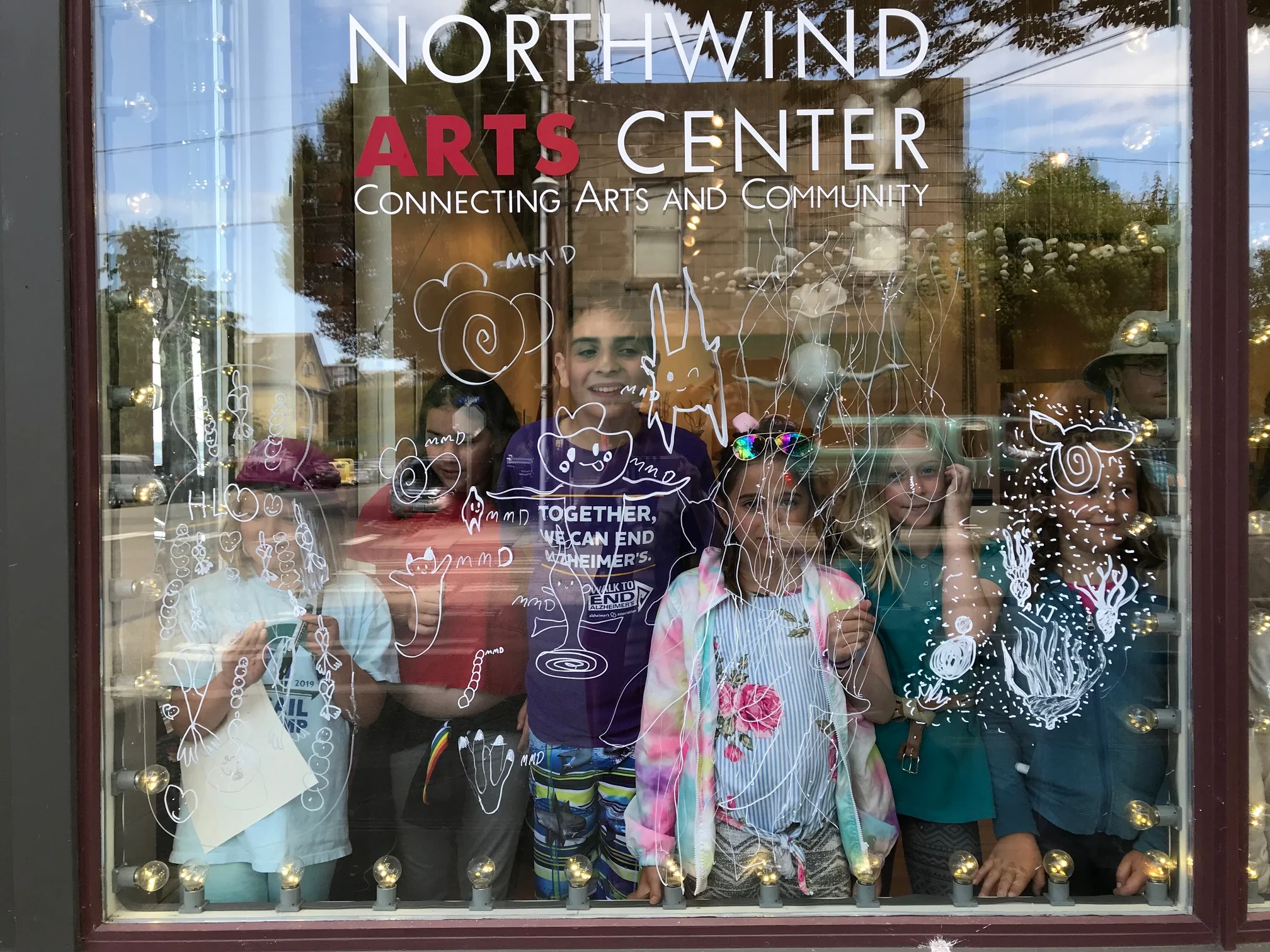 Sadly, the window washers came the following day. Glorious display while it lasted!