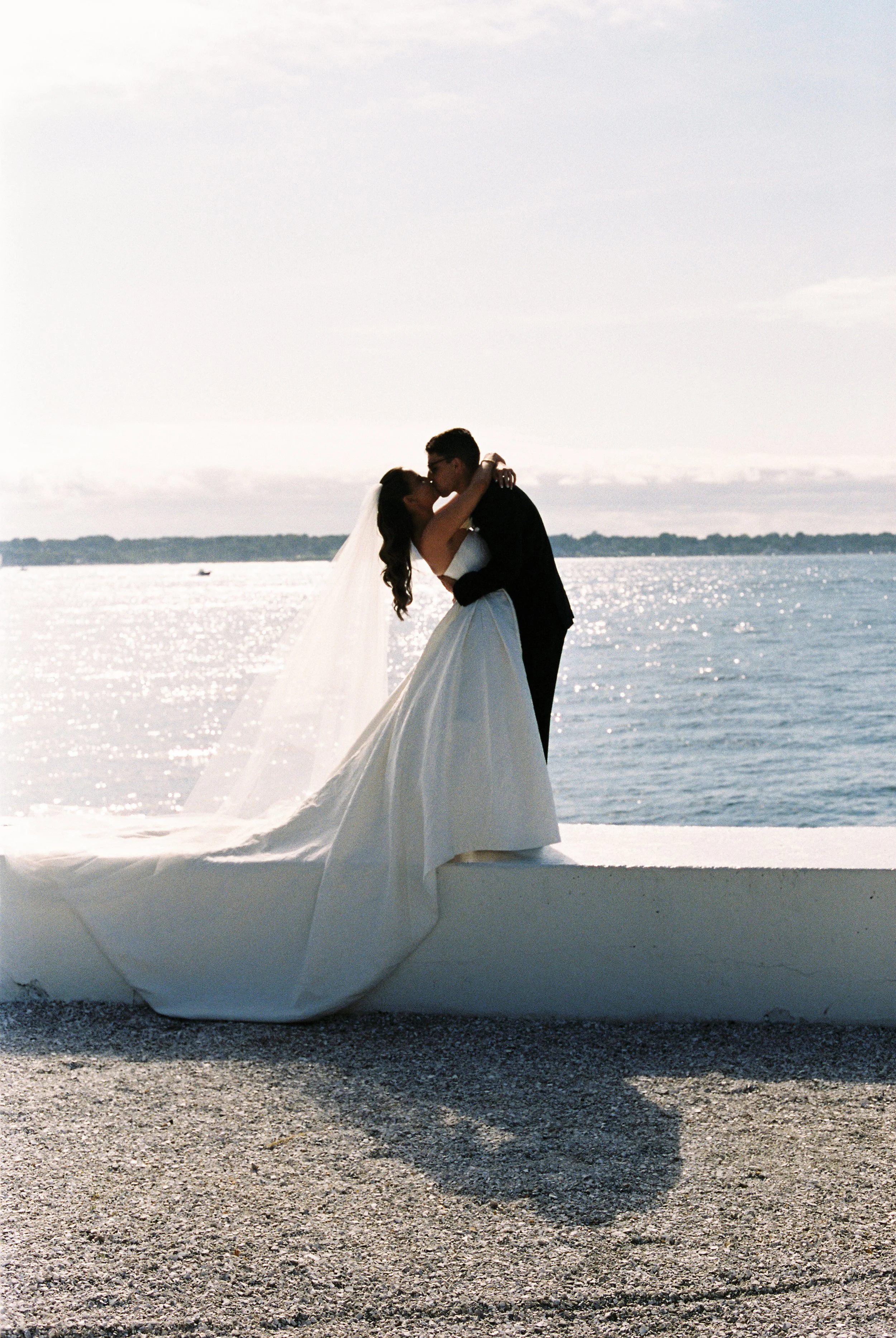 hayden budd photo + film new england film photographer wedding couple kissing