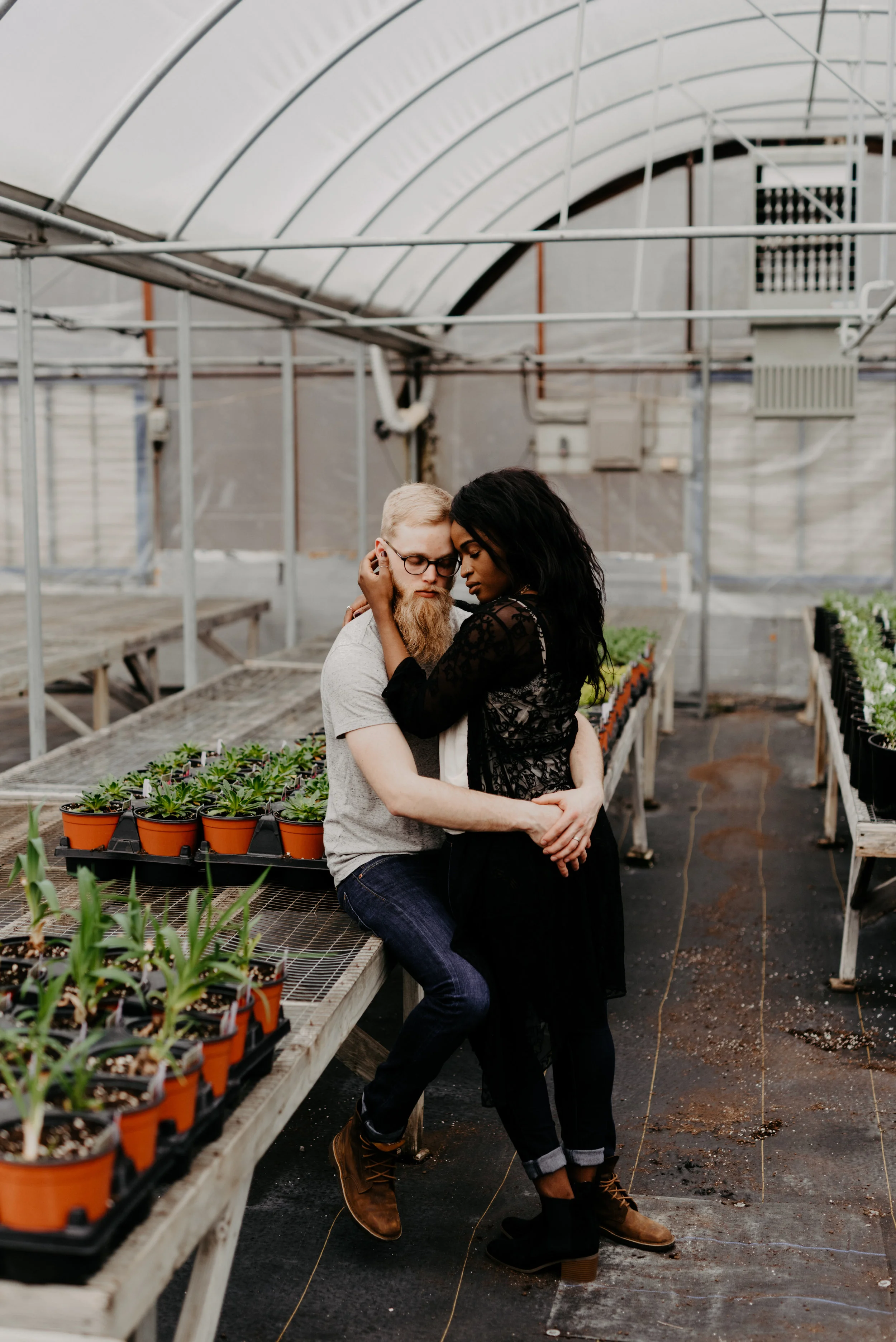 Anniversary Photos in a Rochester Greenhouse | Clay + Ruthie 