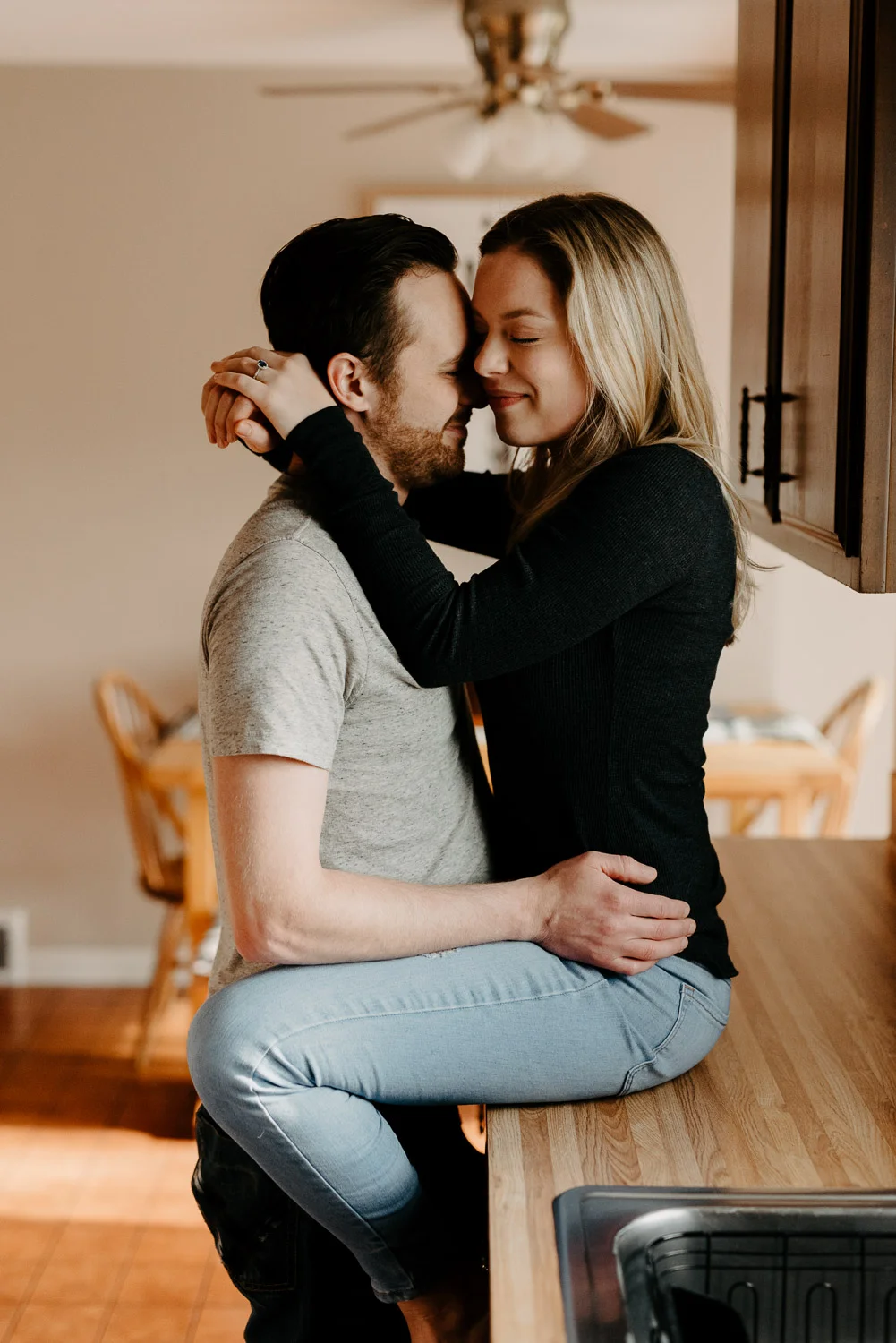 Rochester In-home Engagement Photos | Ron + Alyssa
