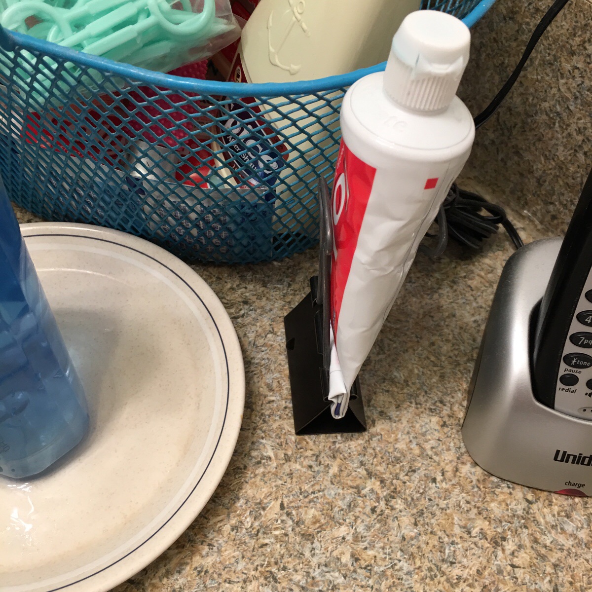 Clip on tooth paste