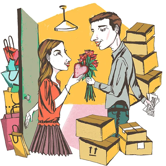 Confessing personal finances before moving in together