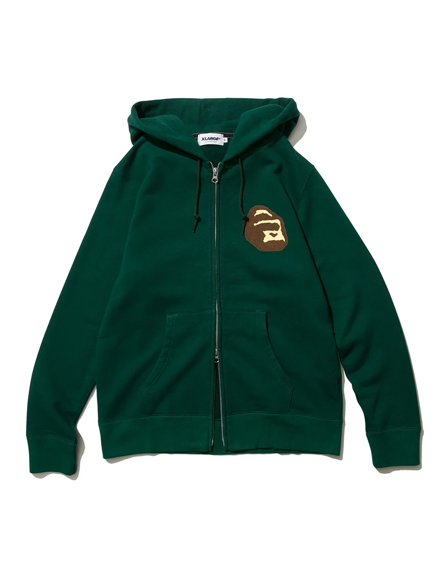 GRILL FULL ZIP HOODED SWEAT | GREEN