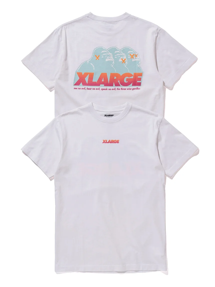 S/S TEE 3 GORILLAS | WHITE