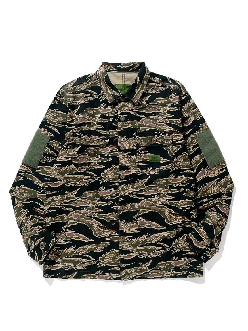 BACK SATIN MILITARY SHIRT