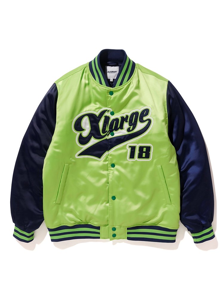 ONE·JAM·TART· STORE XLARGE JAPAN OG VARSITY JACKET | GREEN ONE·JAM·TART· STORE XLARGE JAPAN OG VARSITY JACKET | GREEN