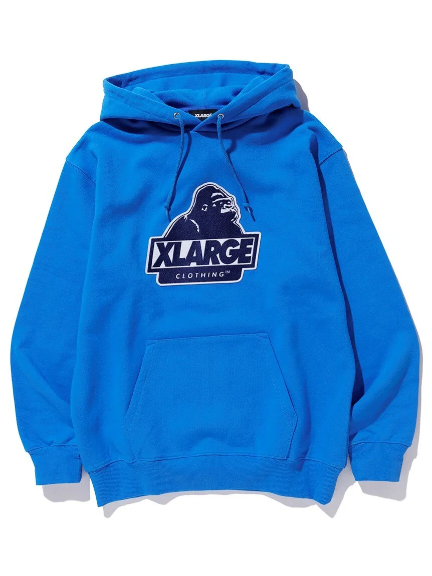 SLANTED OG PATCH HOODED SWEAT | BLUE