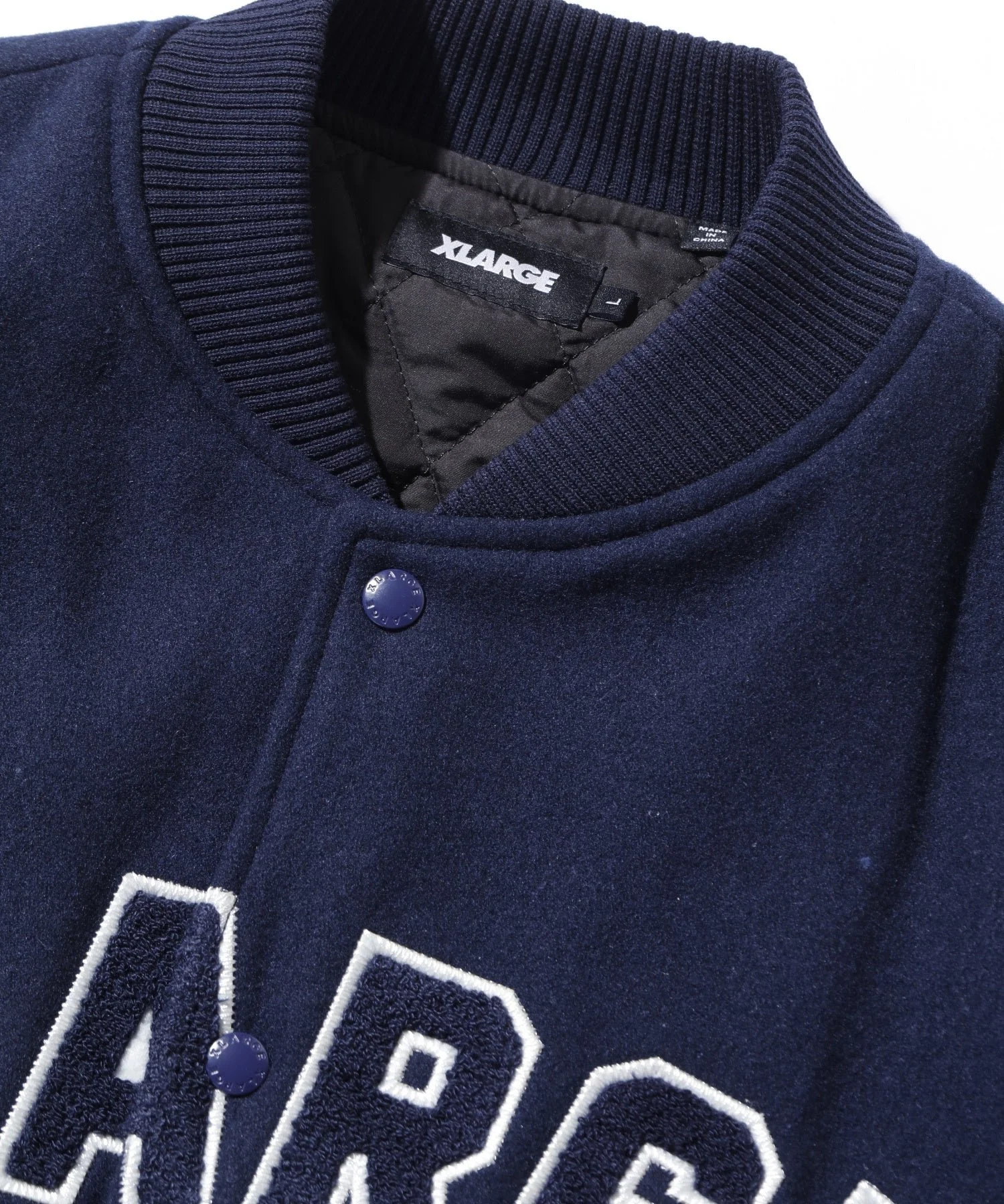 ONE·JAM·TART· STORE XLARGE® JAPAN OG LOGO VARSITY JACKET | NAVY