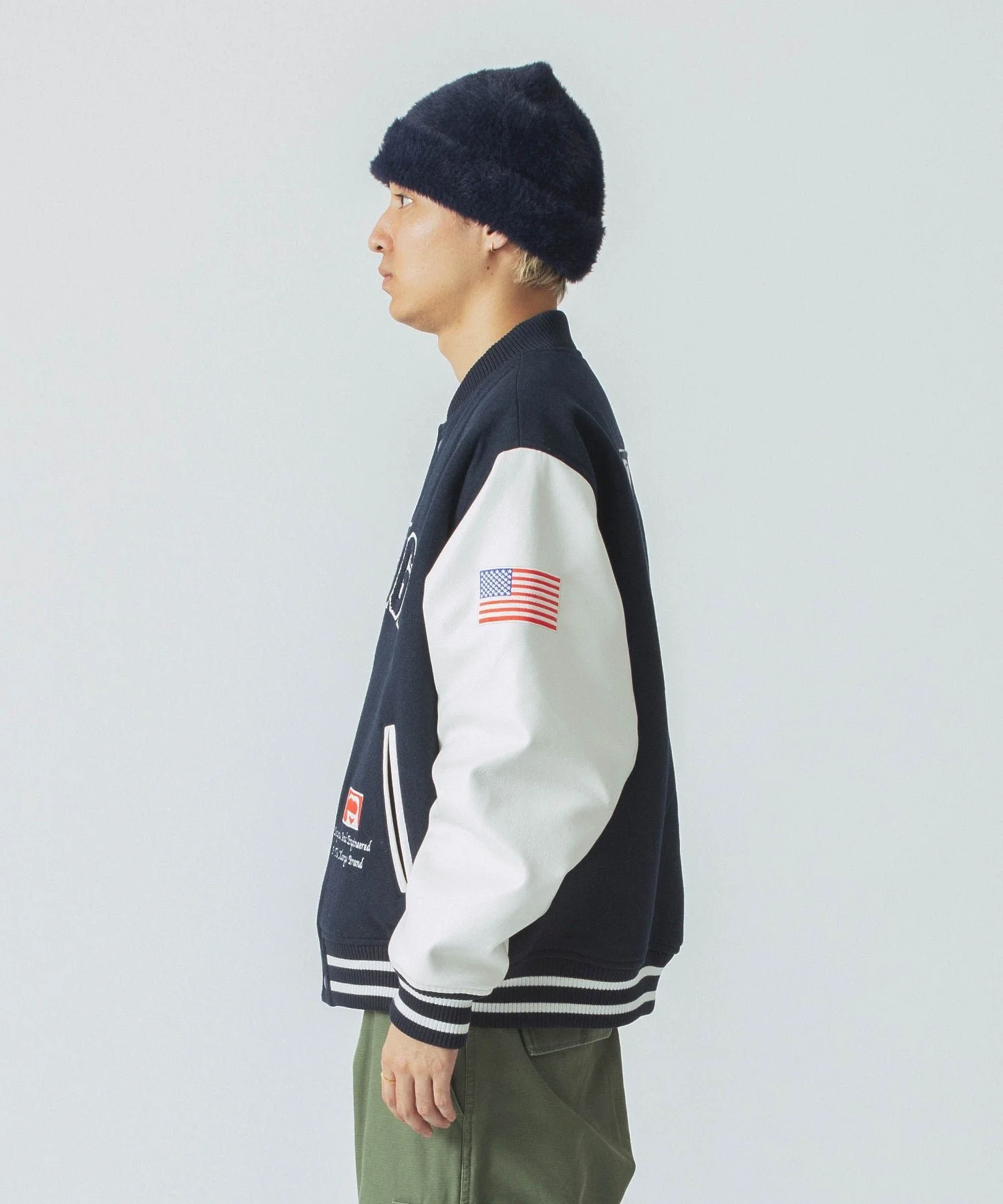 ONE·JAM·TART· STORE XLARGE® JAPAN OG LOGO VARSITY JACKET | NAVY