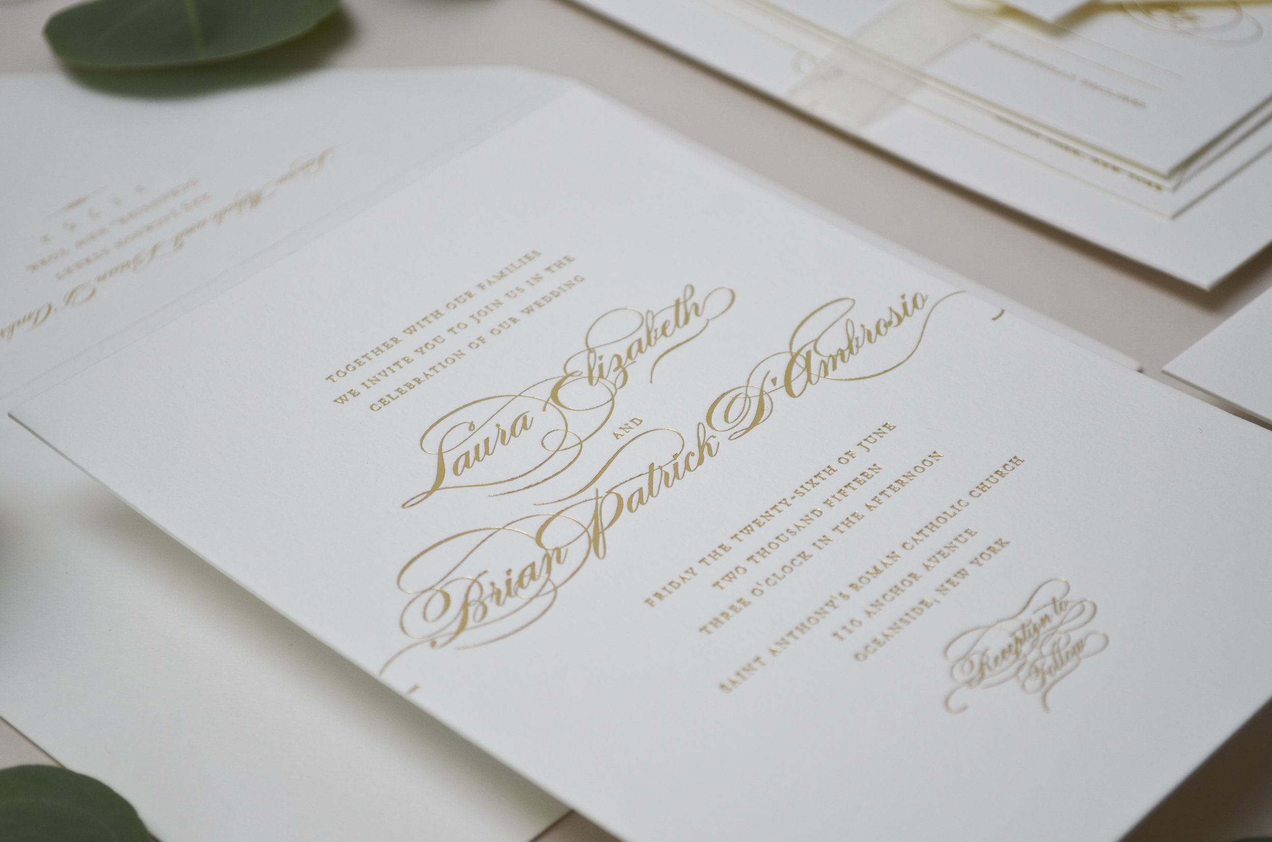 The AV Design Factory - Prosecco Wedding Invitation Suite