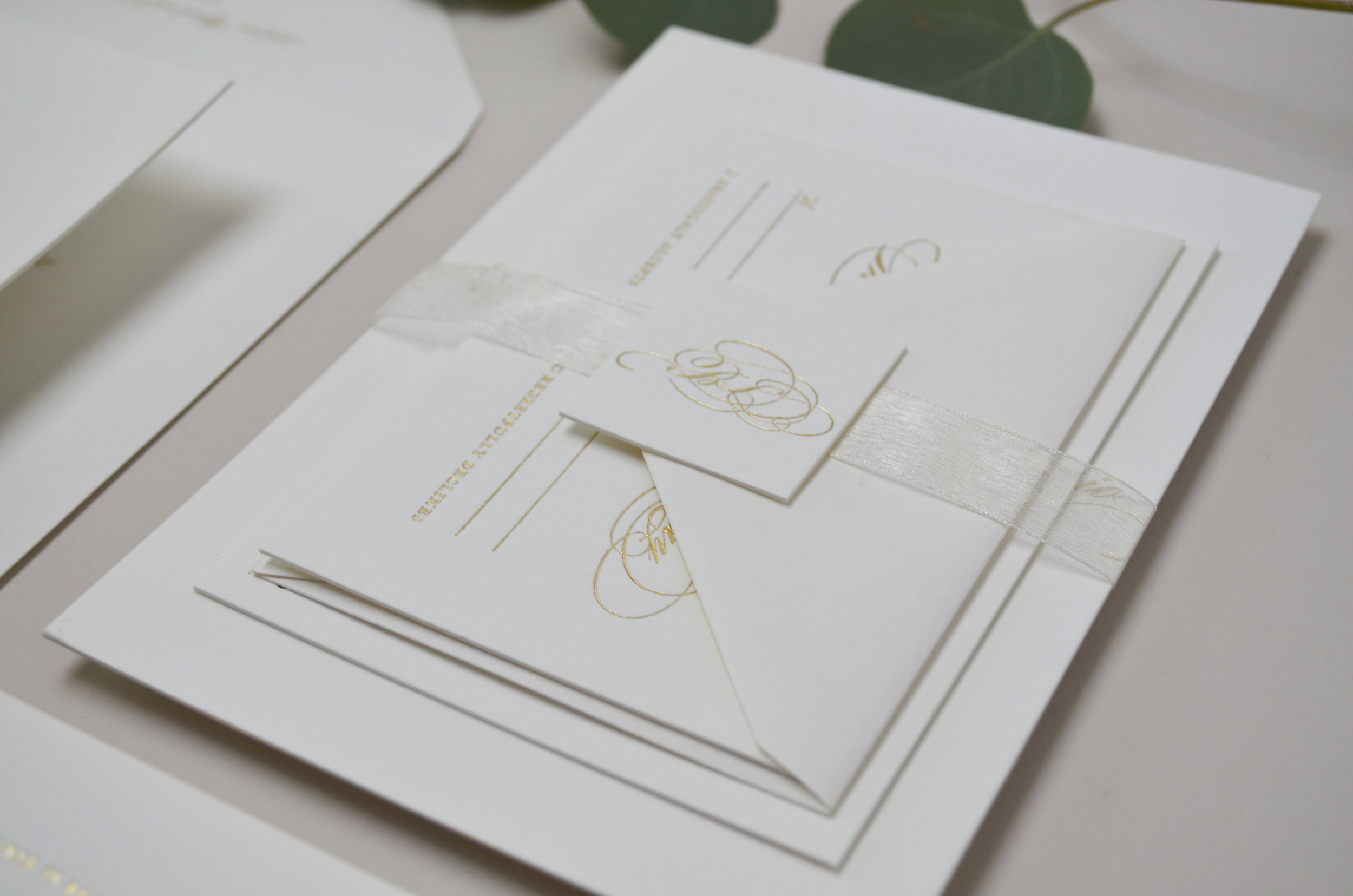 The AV Design Factory - Prosecco Wedding Invitation Suite