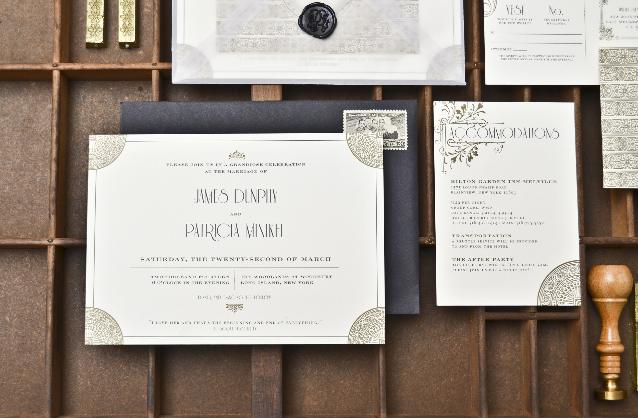 The AV Design Factory - Fitzgerald Wedding Invitation Suite