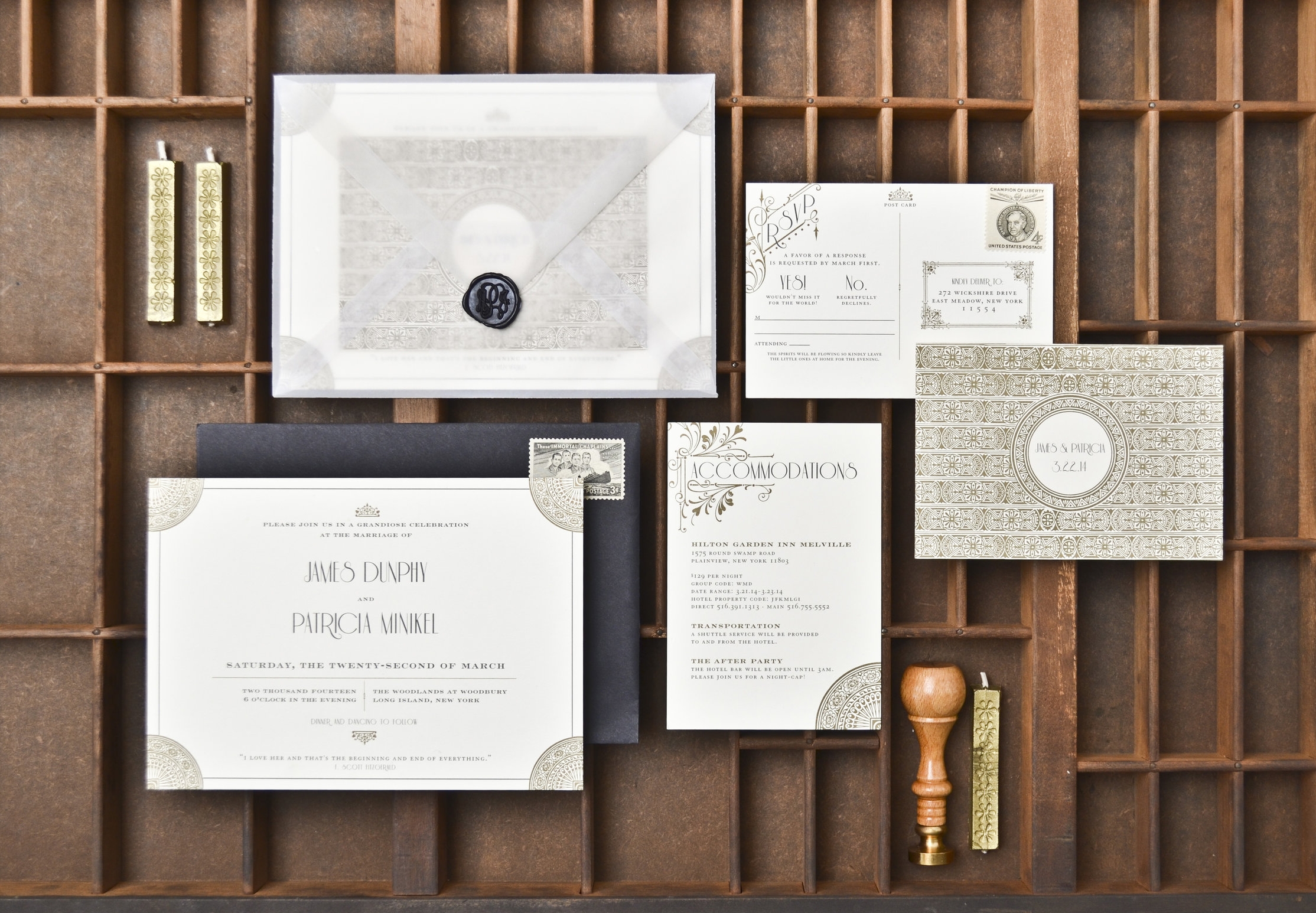 The AV Design Factory - Fitzgerald Wedding Invitation Suite