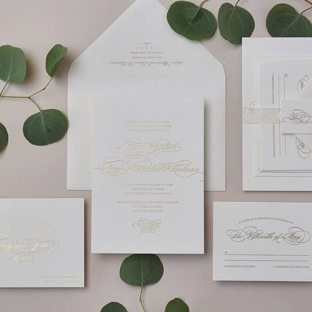 Invitations set the vibe of your affair, and more importantly, they are the first impression of your big day - so let's make this moment count! ✨ .
.
.
#letterpress #goldfoil #custominvitations #luxuryinvitations #weddinginvitations #invitations #inv