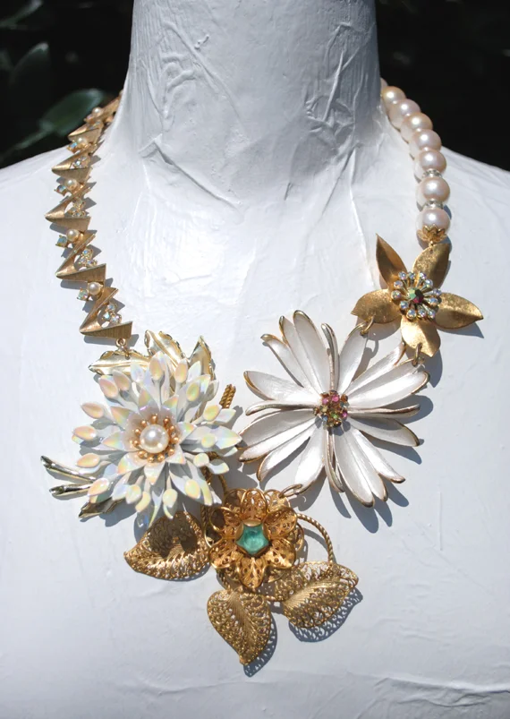 adorn by samouce_vintage white champagne bouquet necklace.jpg