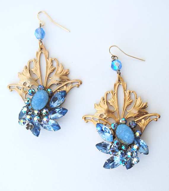 adorn by samouce_brass filigree blue rhn flower bouquet earrings.jpg