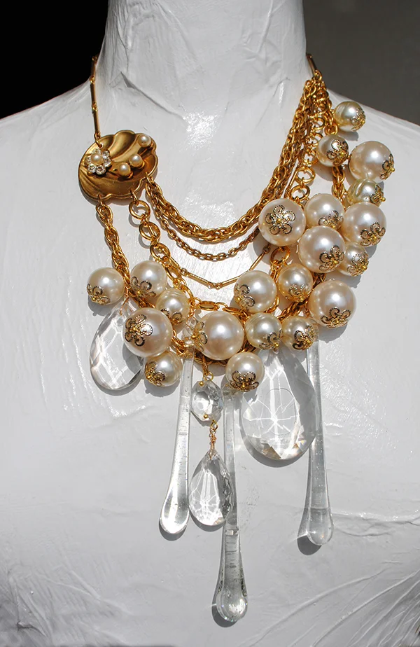 adorn by samouce_vintage faux pearl chandelier crystal chain necklace5.jpg