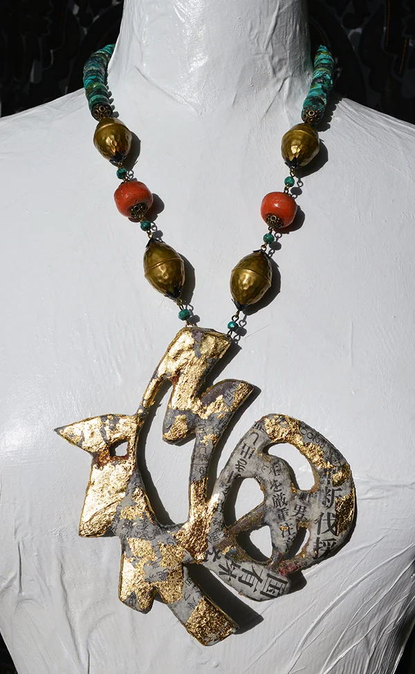 adorn by samouce_Asian gold leaf symbol turquise necklace.jpg