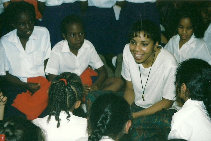  After a concert at a girl's school in Kenya.