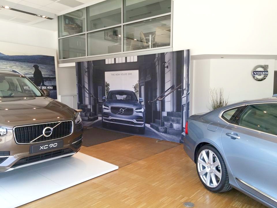 Volvo Showroom Matrix Frame Freestanding Tension Fabric Display