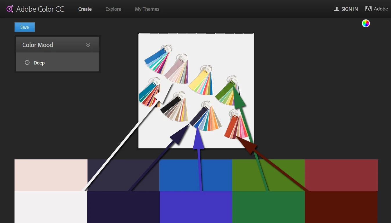 Bottom Row: My "Deep" Colors Top Row: Pantone Equivalents