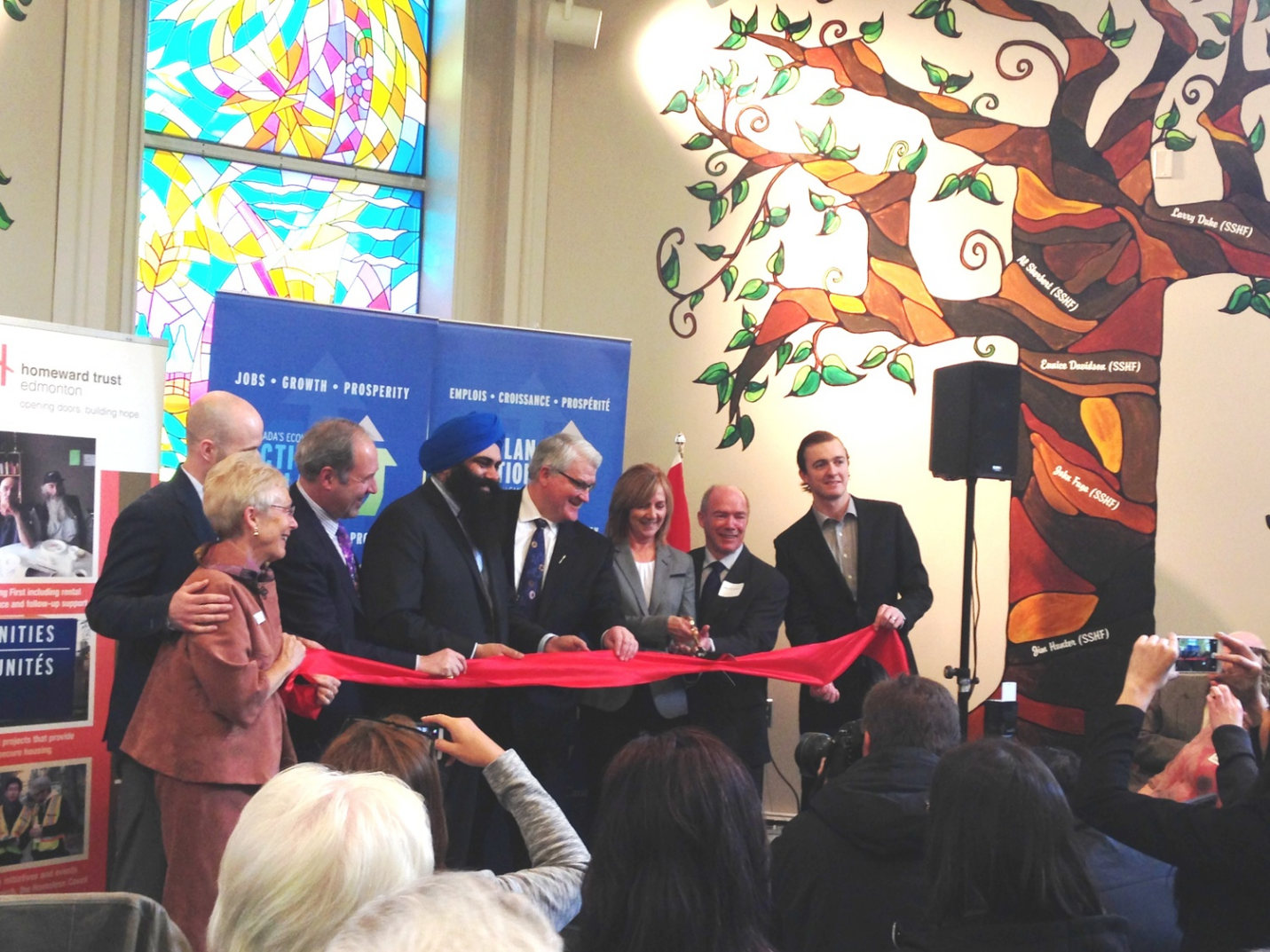 The grand opening of Iris Court, a supportive housing facility for people suffering from schizophrenia.