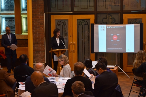 Edmonton Social Planning Council's Executive Director Susan Morrissey introduces the Profile in Poverty 2017 Update