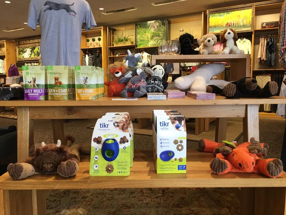 TIKR and our Snack 3-Pack sitting on the ORVIS entrance table! Thanks gang!