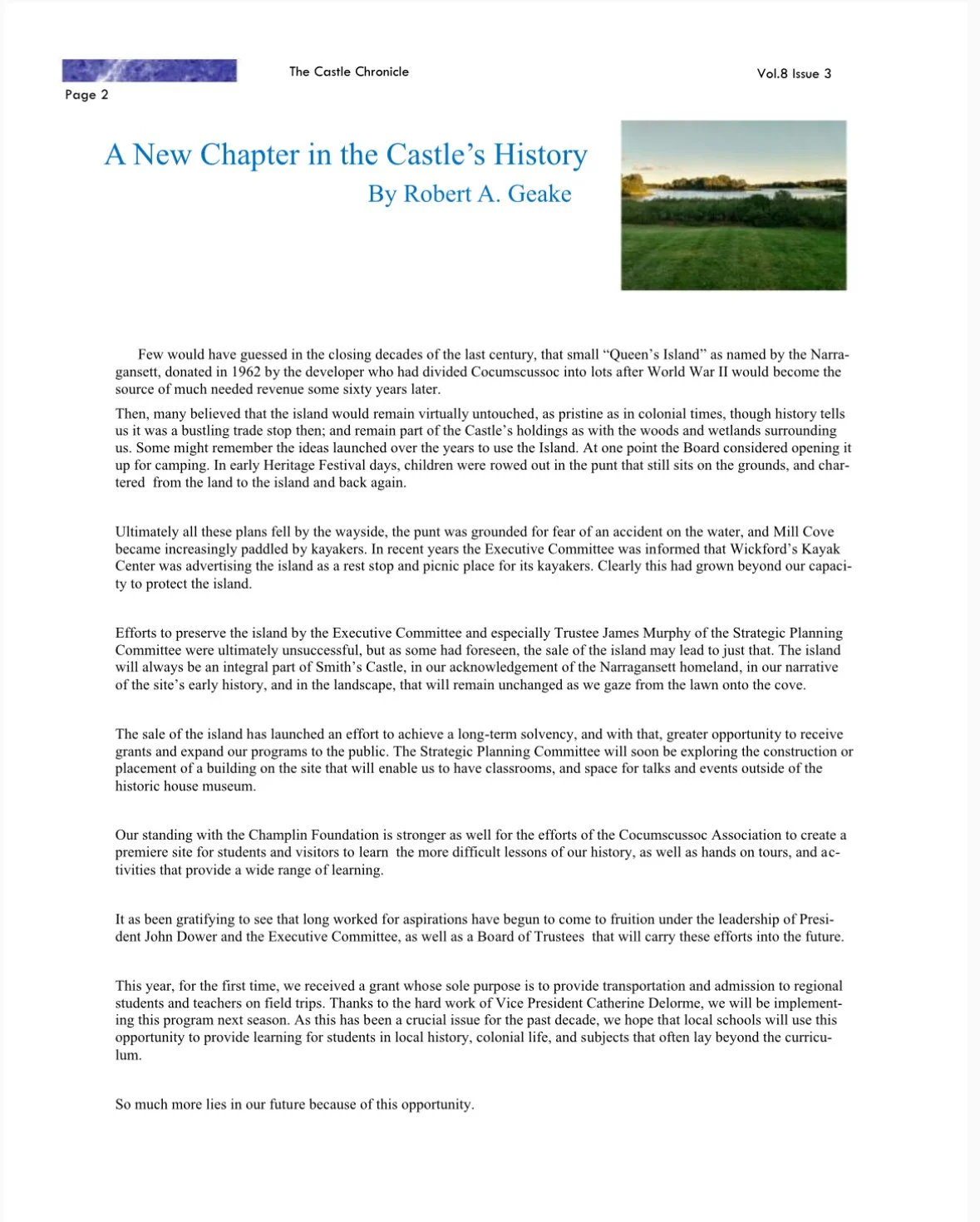 Fall Chronicle 2024 — Smith's Castle