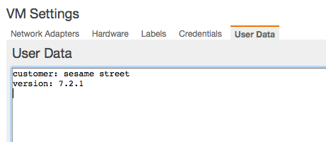 A system's user data that will end up as Facter facts.