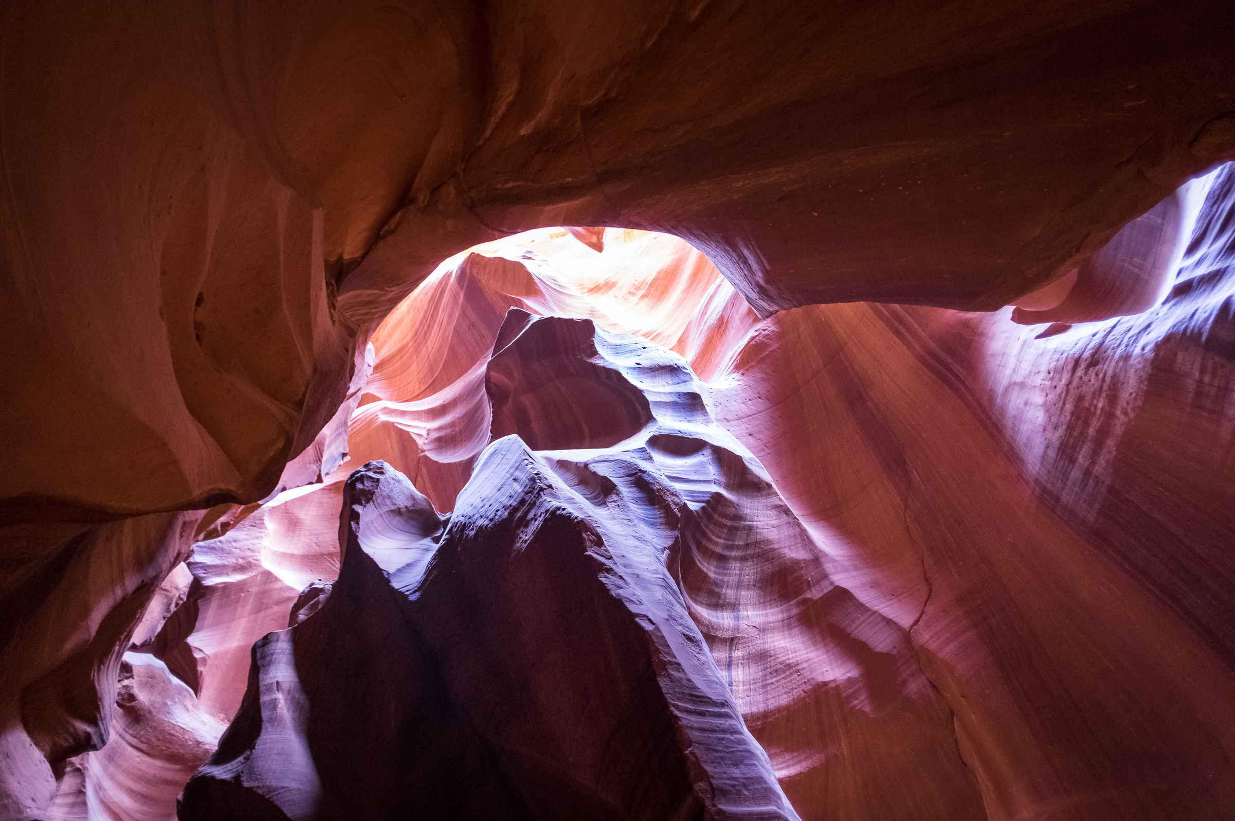 Auch ohne das beste Licht ist der Upper Antelope Canyon ein Ort voller spannender Farben und Formen.